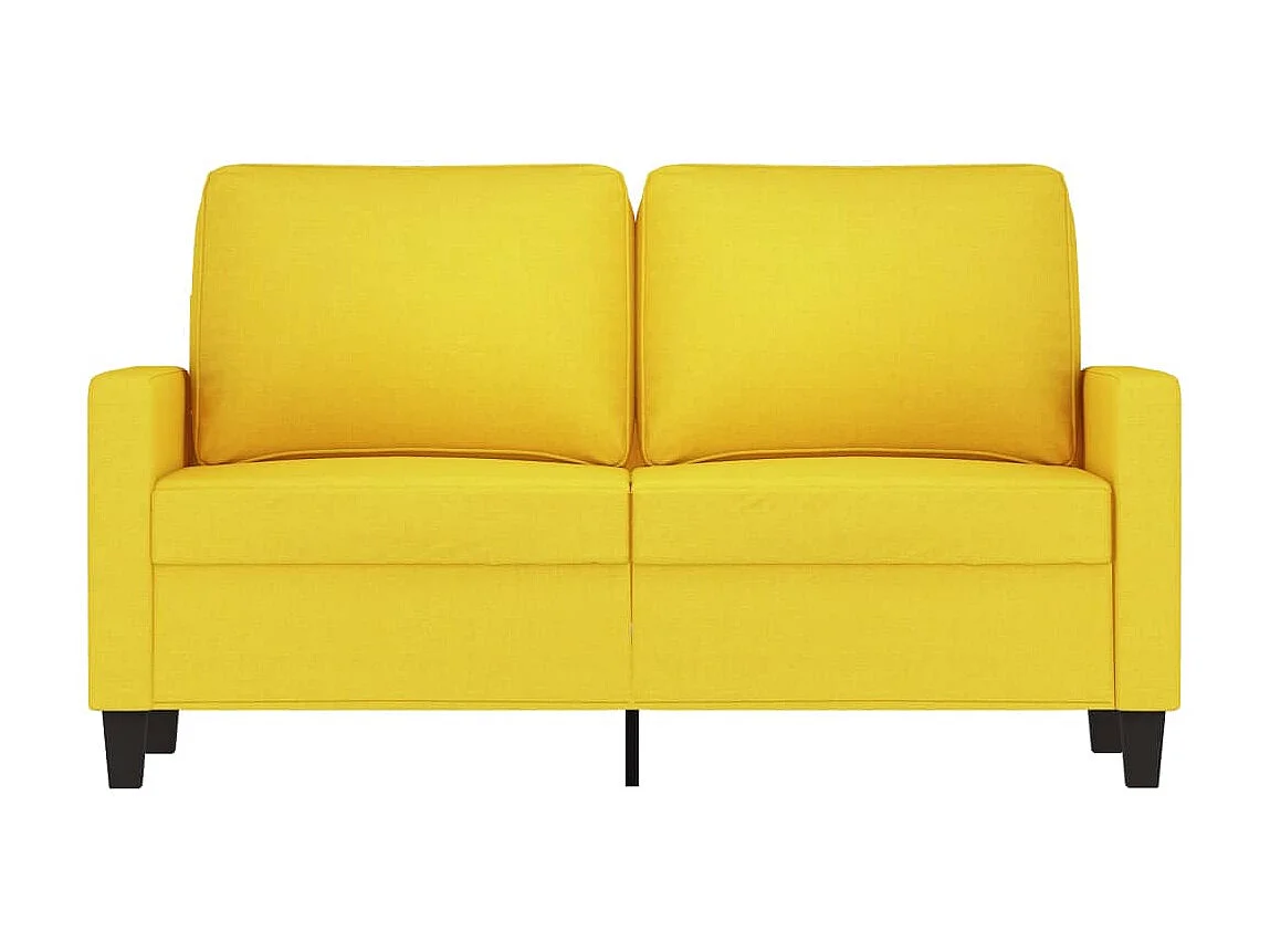 Canapé à 2 places Jaune clair 120 cm Tissu OLA2724