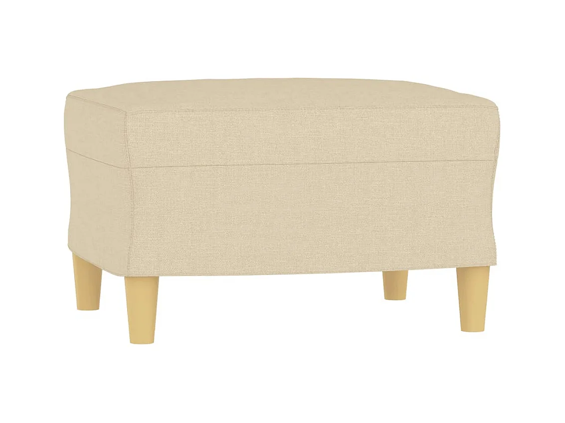 Canapé à 3 places avec repose-pieds Crème 180 cm Tissu OID3486