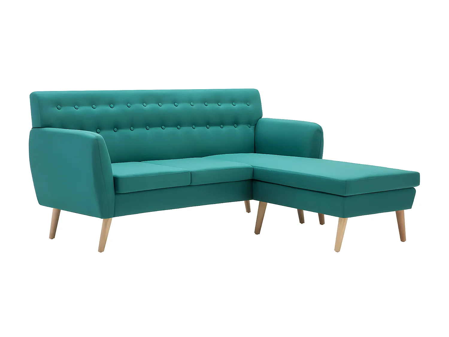 Canapé d'angle revêtement en tissu 171,5x138x81,5 cm vert LODW24931