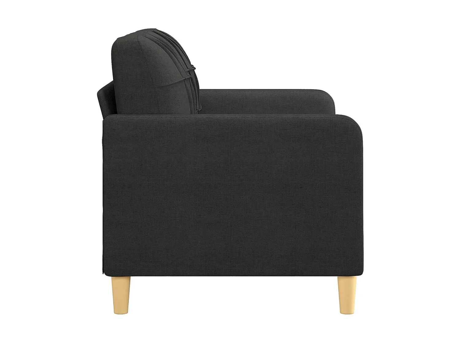 Canapé à 2 places Noir 120 cm Tissu OID8754