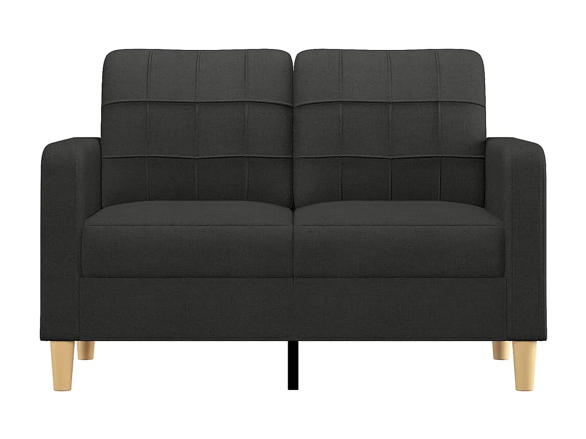 Canapé à 2 places Noir 120 cm Tissu OID8754