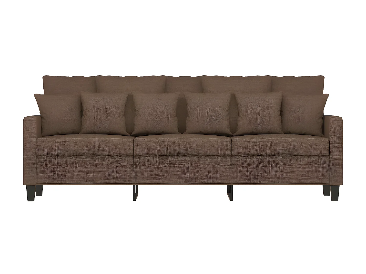 Canapé à 3 places Marron 180 cm Tissu LODW93610