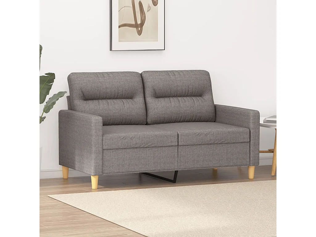 Tweezitsbank 120 cm stof taupe NL457522