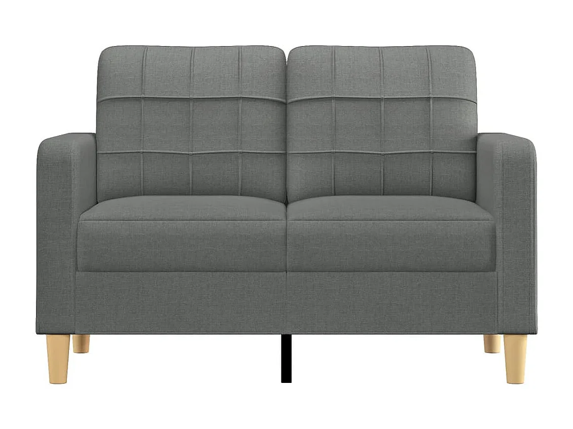 Canapé à 2 places Gris foncé 120 cm Tissu OID9561