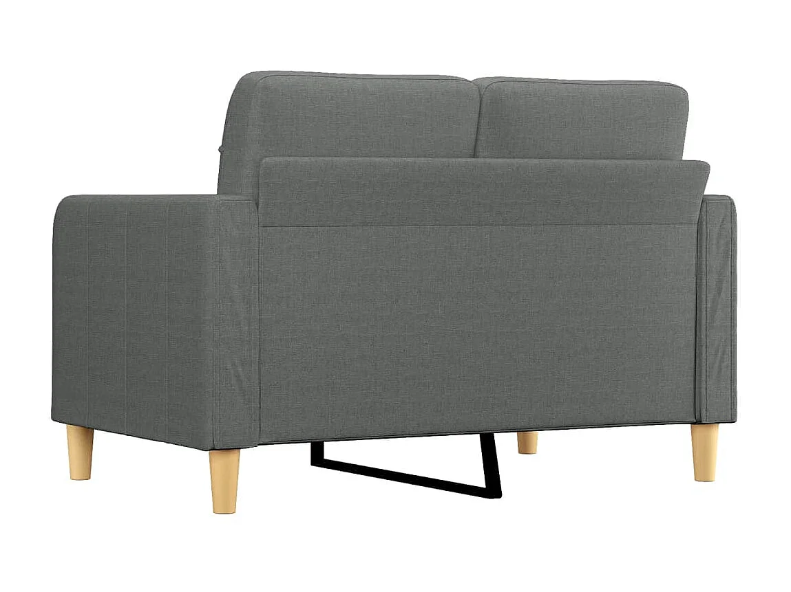 Canapé à 2 places Gris foncé 120 cm Tissu OID9561