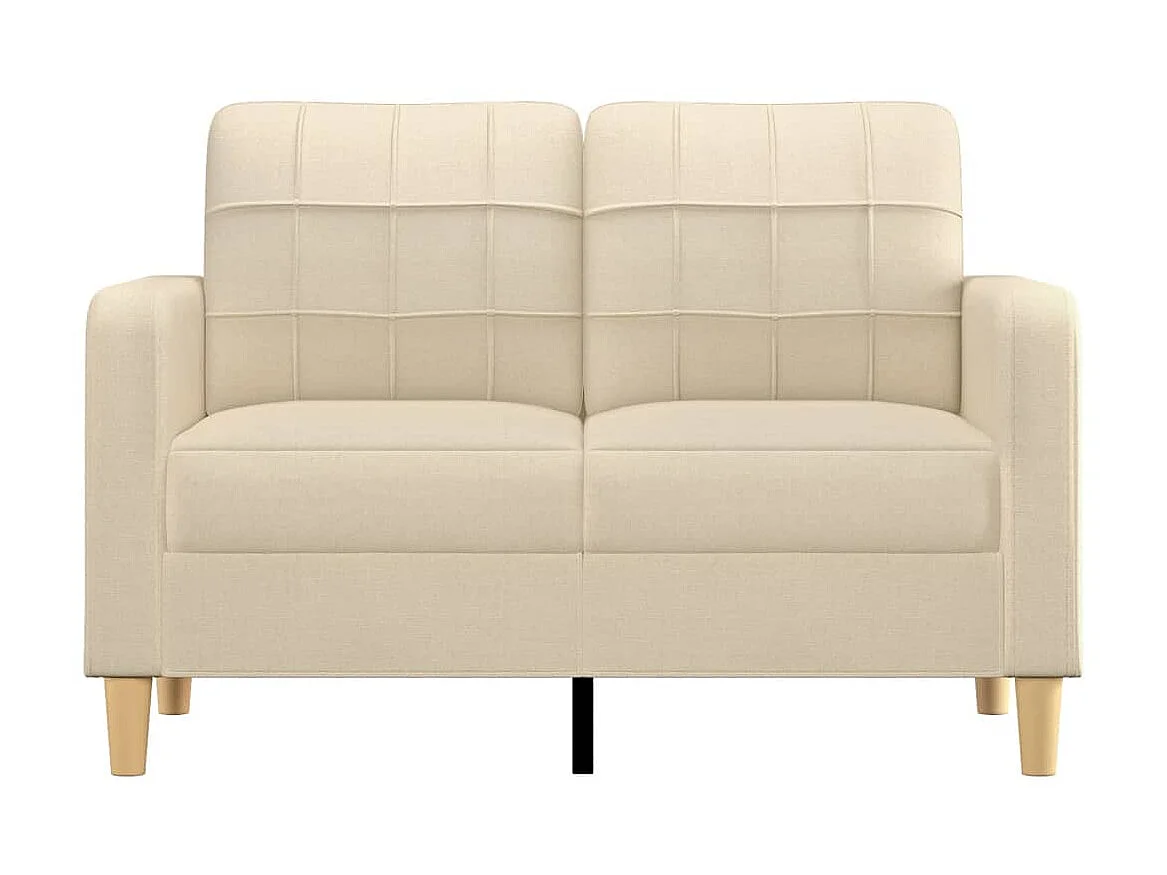 Canapé à 2 places Crème 120 cm Tissu OID3122