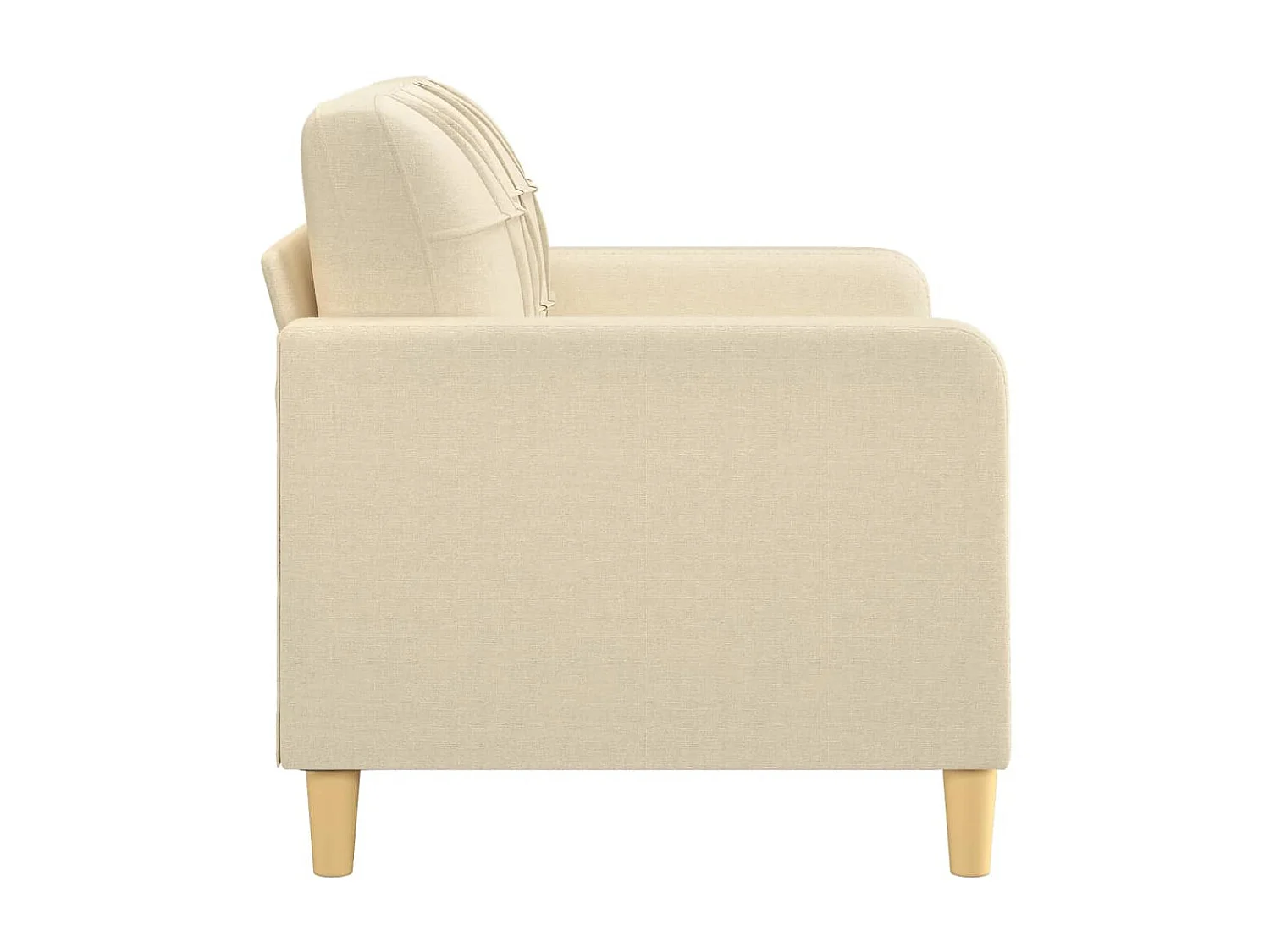 Canapé à 2 places Crème 120 cm Tissu OID3122