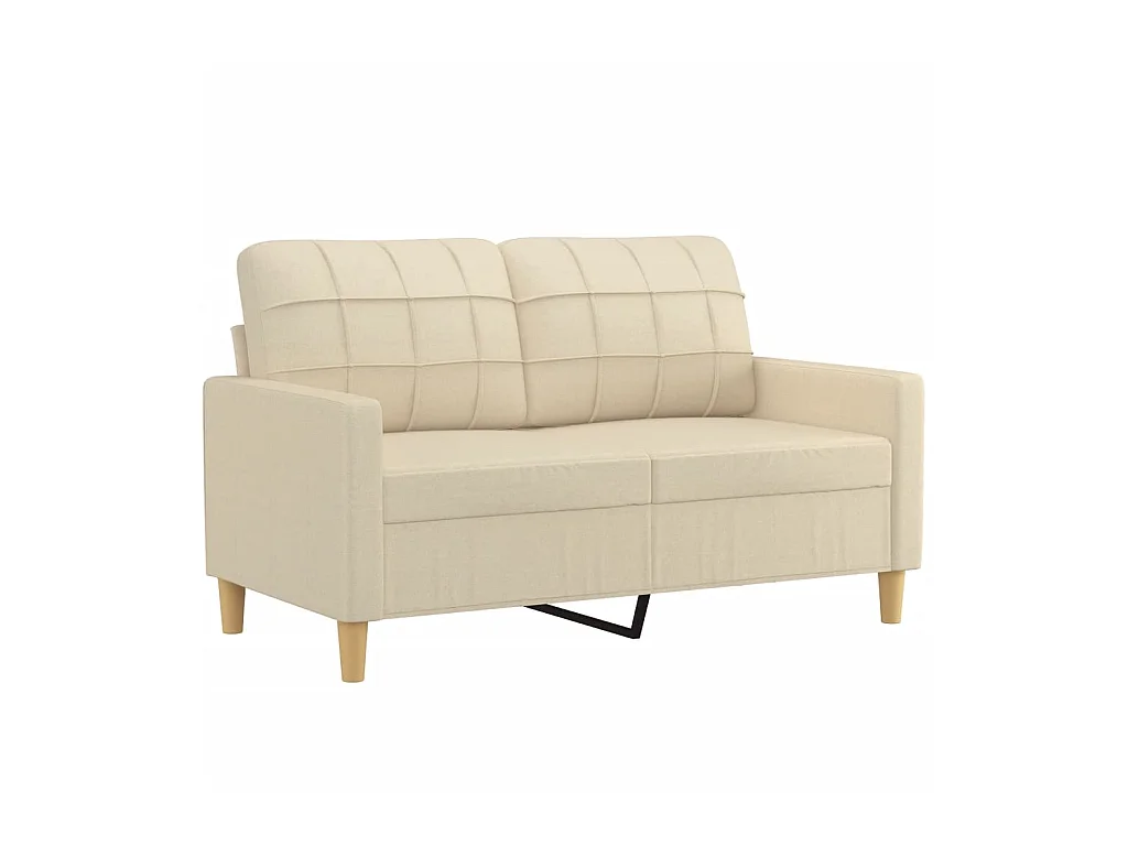 2-Sitzer-Sofa | Wohnzimmersofa Creme 120 cm Stoff -gkd550180