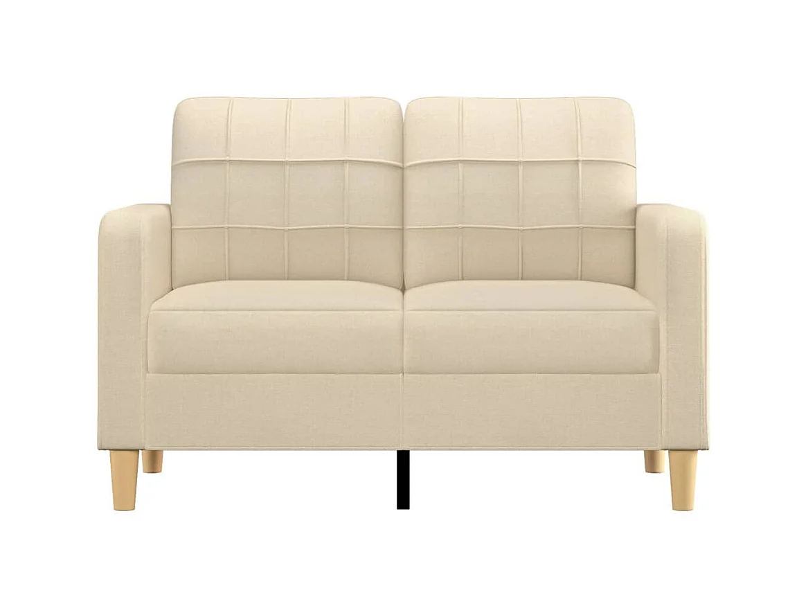 2-Sitzer-Sofa | Wohnzimmersofa Creme 120 cm Stoff -gkd550180