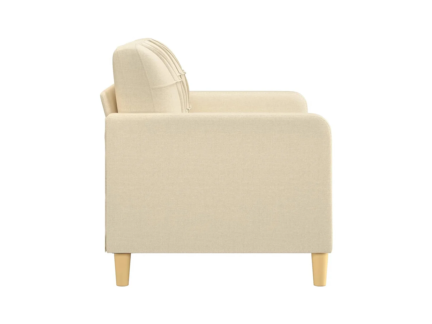 2-Sitzer-Sofa | Wohnzimmersofa Creme 120 cm Stoff -gkd550180