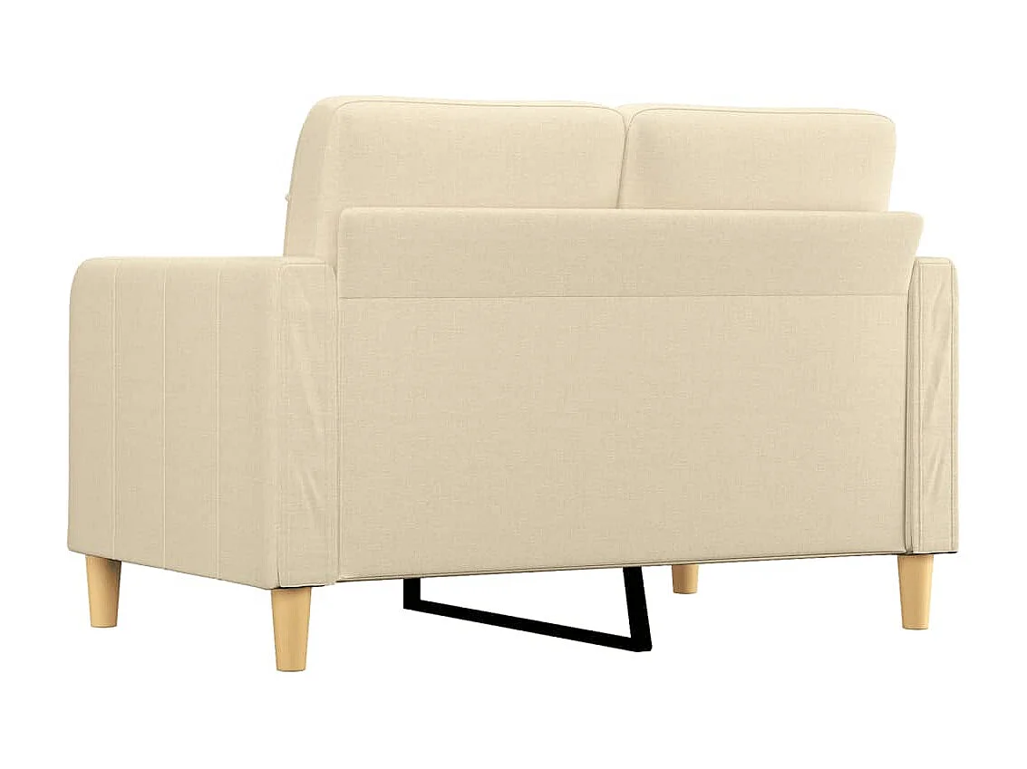 Canapé à 2 places Crème 120 cm Tissu OID3122