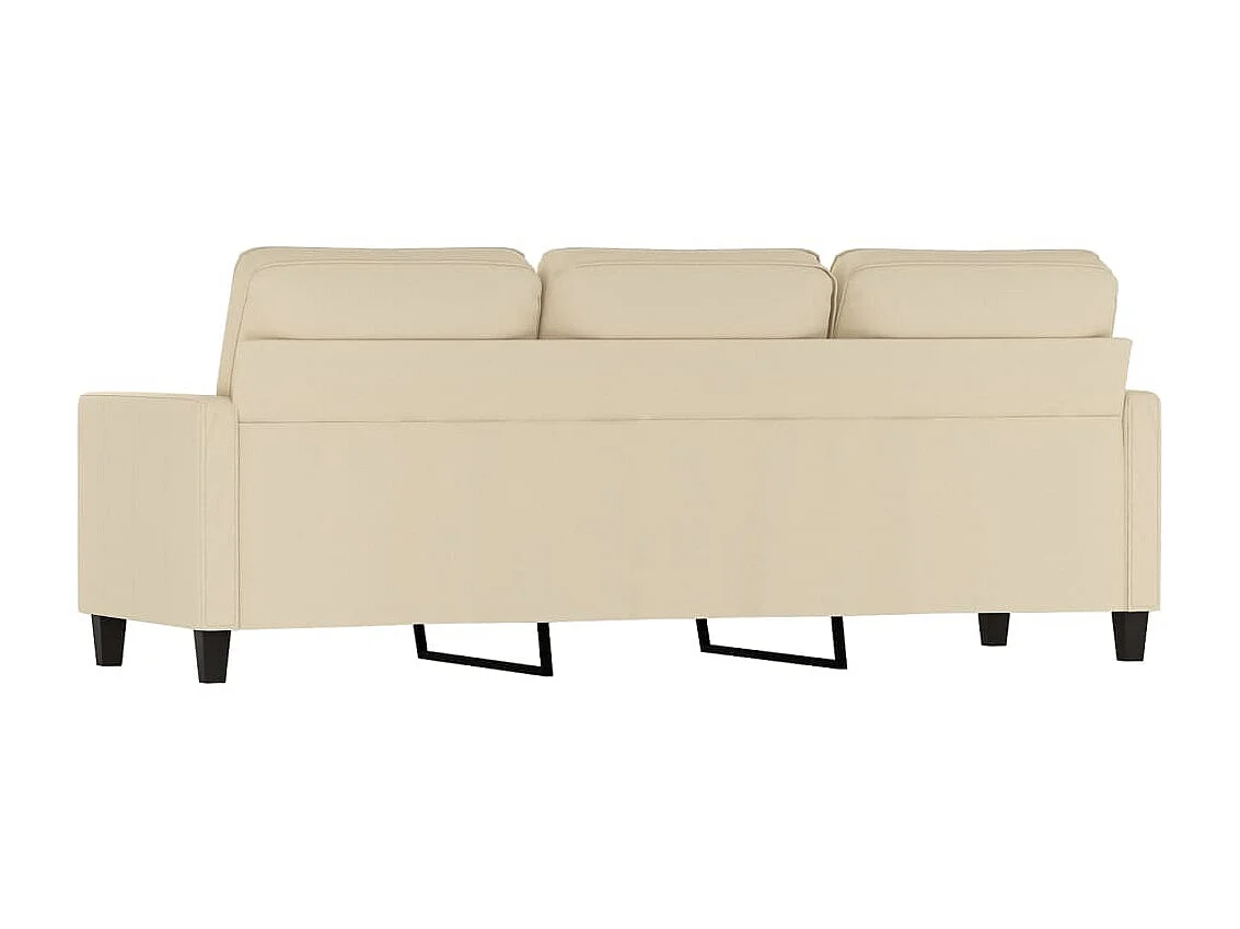 Canapé à 3 places Crème 180 cm Tissu LODW71418