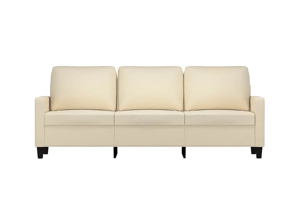 3-Sitzer-Sofa | Wohnzimmersofa Creme 180 cm Stoff -gkd274276