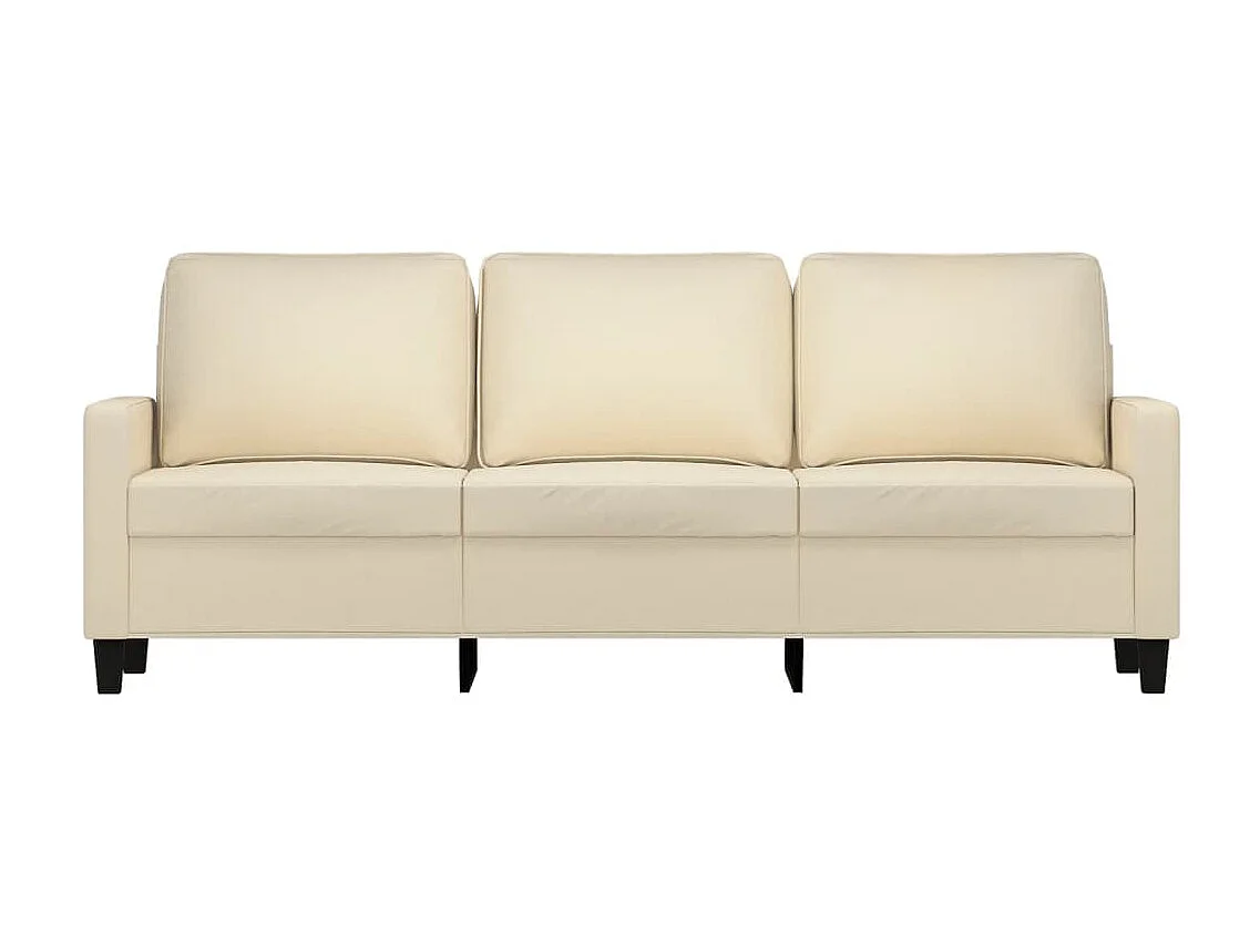 Driezitsbank 180 cm stof crèmekleurig NL757720