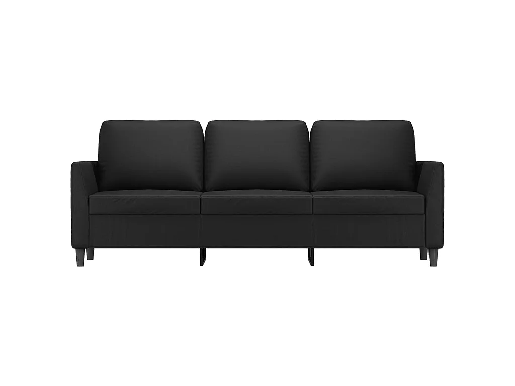 Canapé à 3 places Noir 180 cm Similicuir LODW19338
