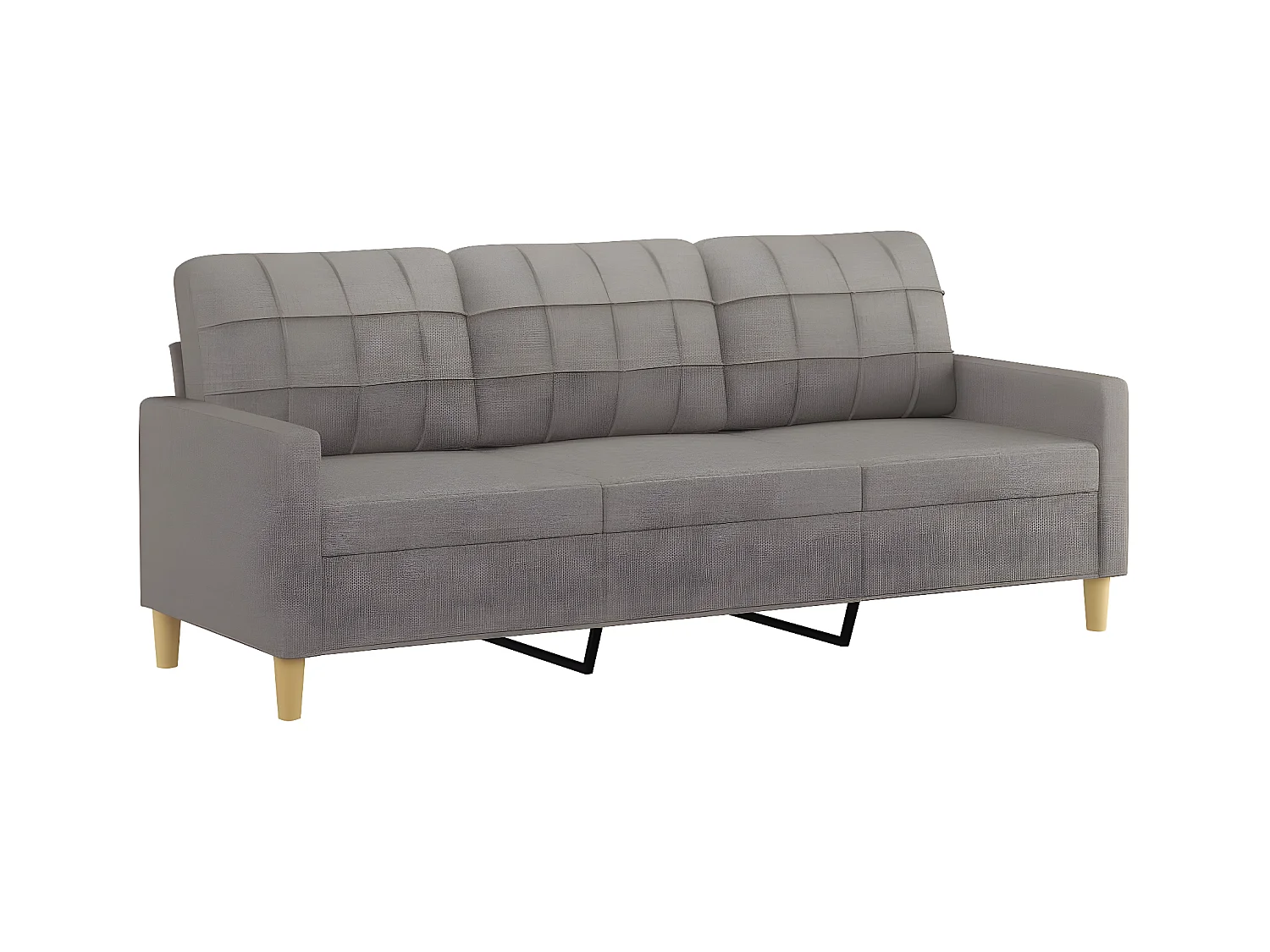 Canapé à 3 places avec repose-pieds Taupe 180 cm Tissu OID3672