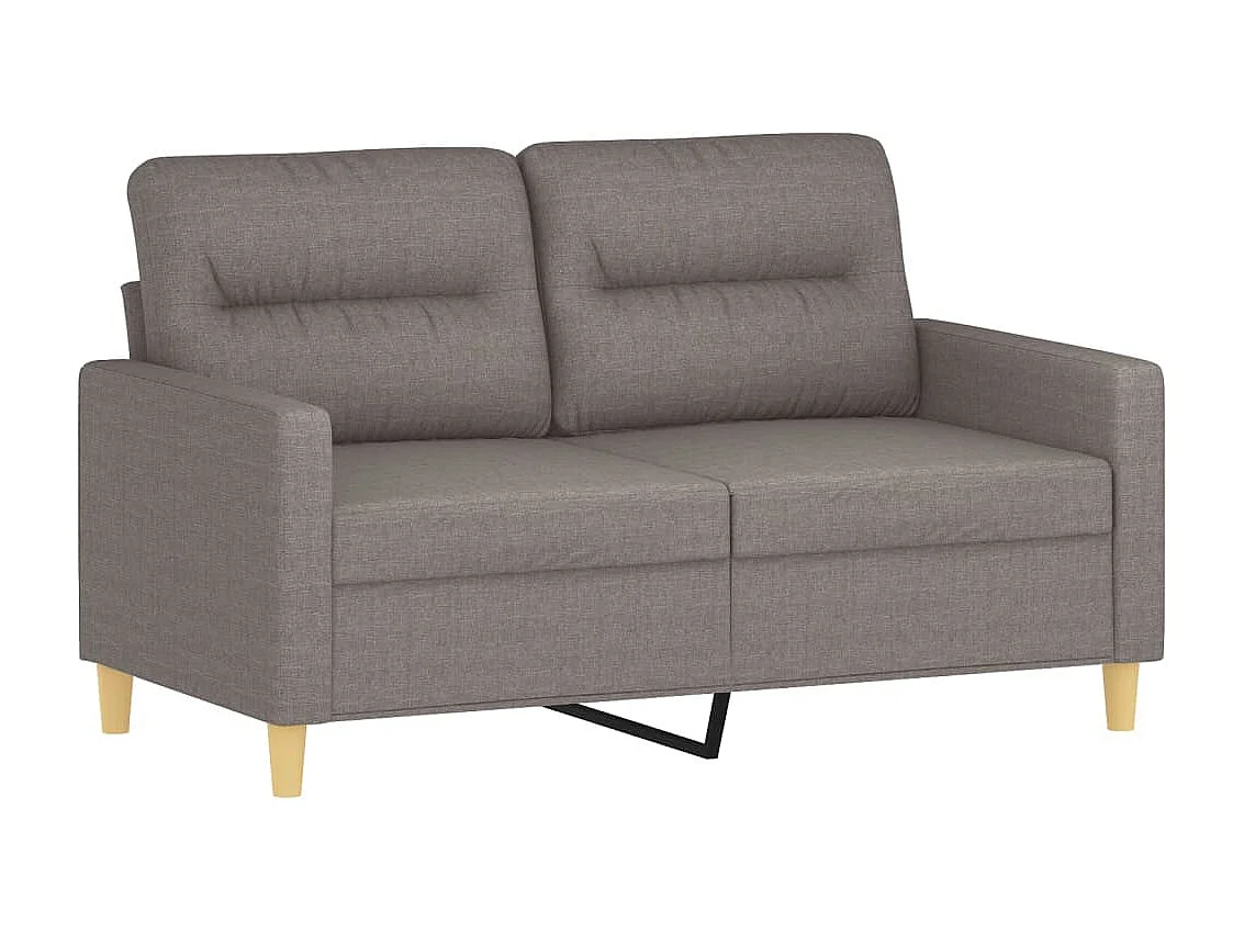 Sofá 2 lug. +almofadas decoração 120cm tecido cinza-acastanhado PT794829