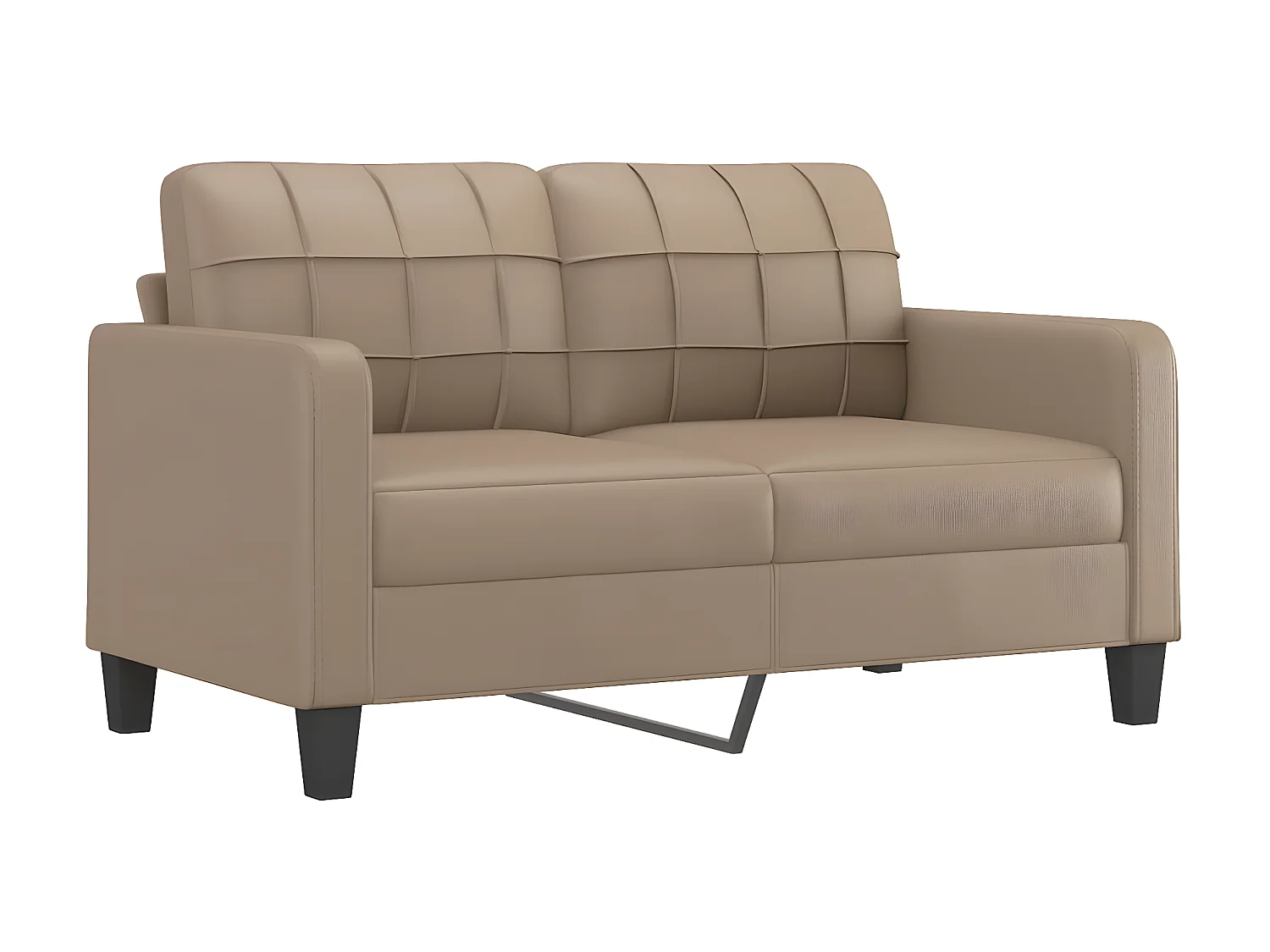 Canapé à 2 places Cappuccino 140 cm Similicuir OID4944