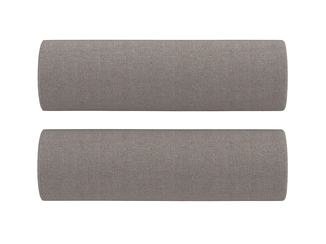 Canapé à 2 places avec oreillers décoratifs taupe 120 cm tissu OID1631