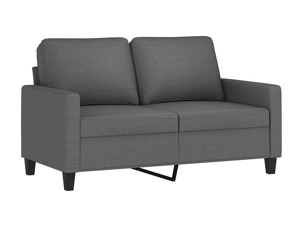 Canapé à 2 places Gris foncé 120 cm Tissu LODW53898