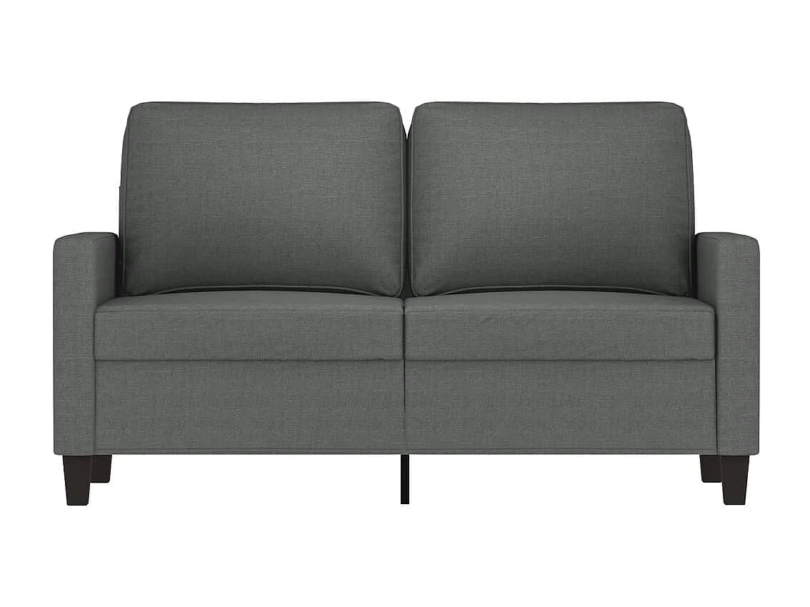Canapé à 2 places Gris foncé 120 cm Tissu LODW53898