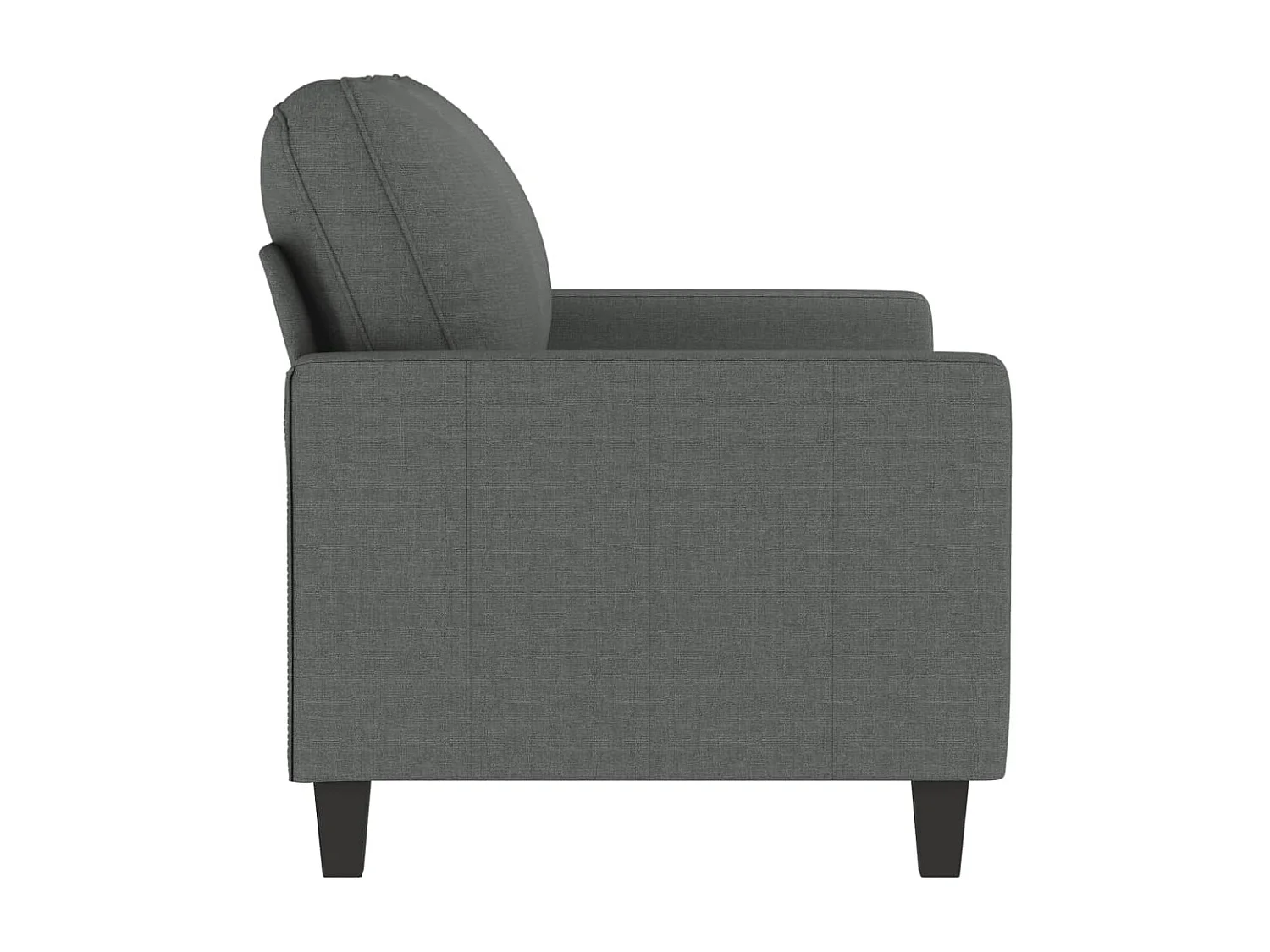 Canapé à 2 places Gris foncé 120 cm Tissu LODW53898
