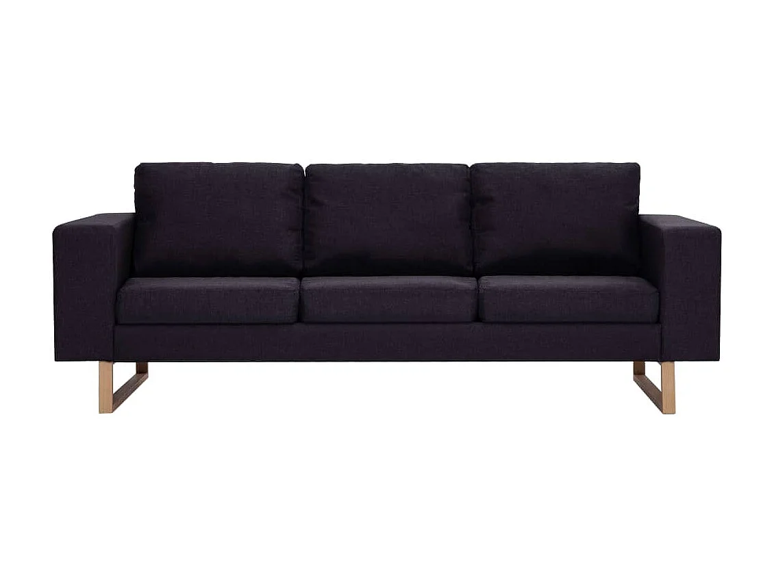 Canapé à 3 places Tissu Noir OID8085