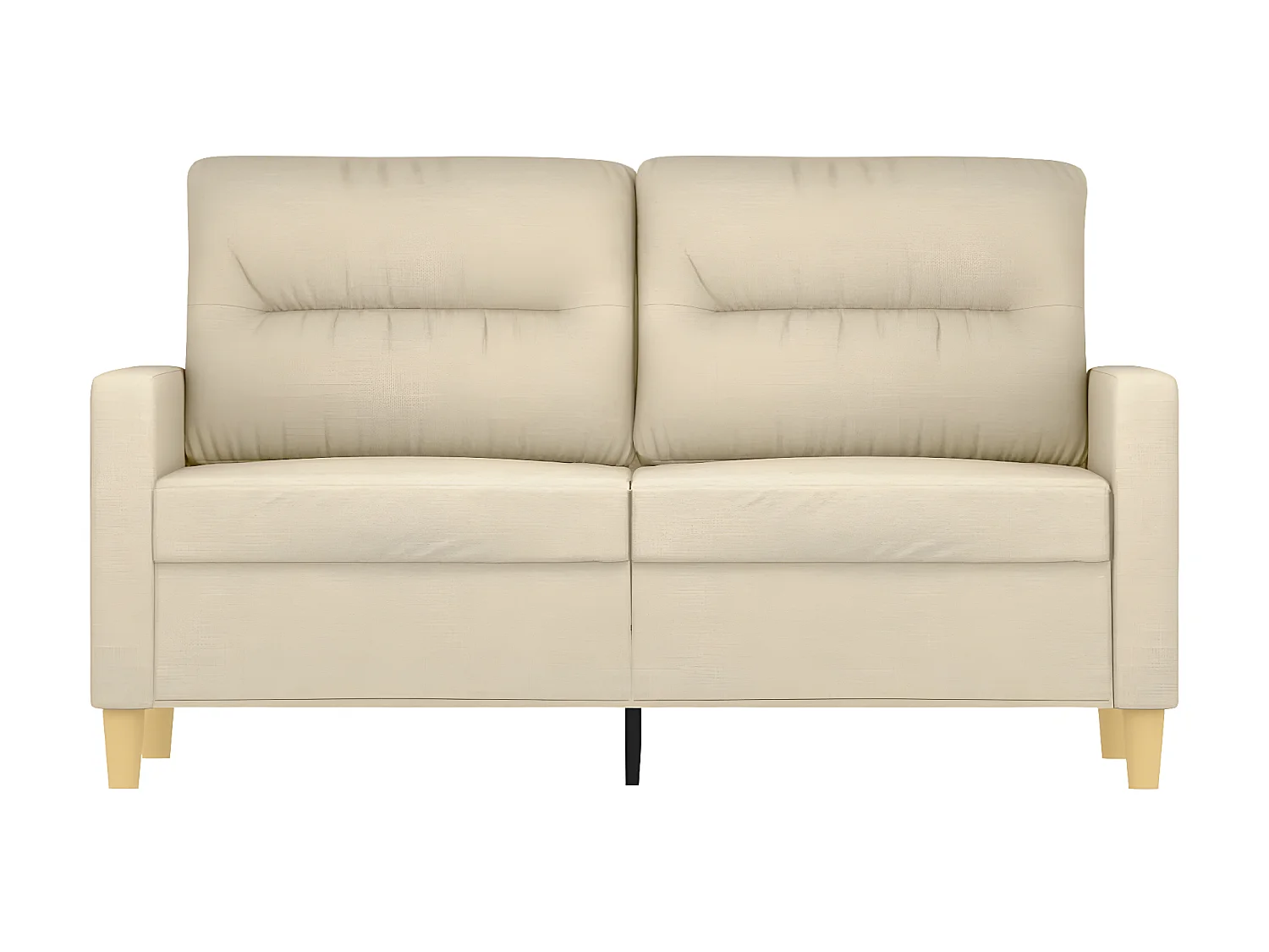 Canapé à 2 places Crème 120 cm Tissu OLA6435