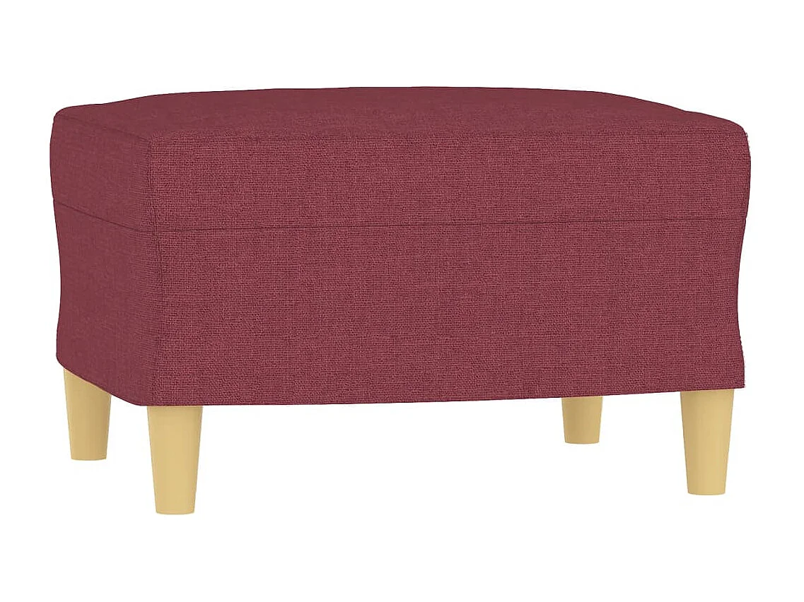 Canapé à 3 places avec repose-pieds Rouge bordeaux 180 cm Tissu OID9940