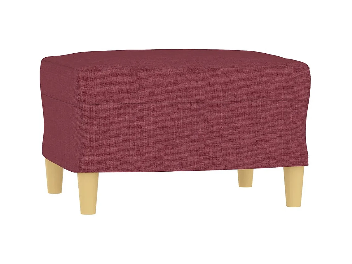 3-Sitzer-Sofa | Wohnzimmersofa mit Hocker Weinrot 180 cm Stoff -gkd284222