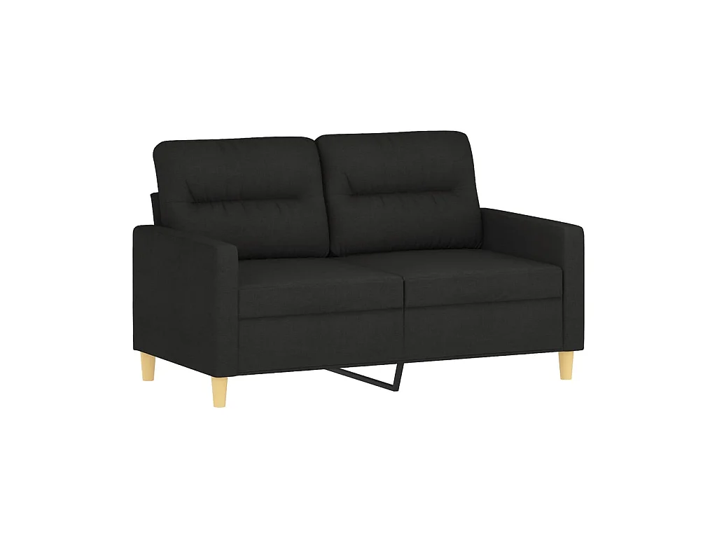 2-Sitzer-Sofa | Wohnzimmersofa Schwarz 120 cm Stoff -gkd363648