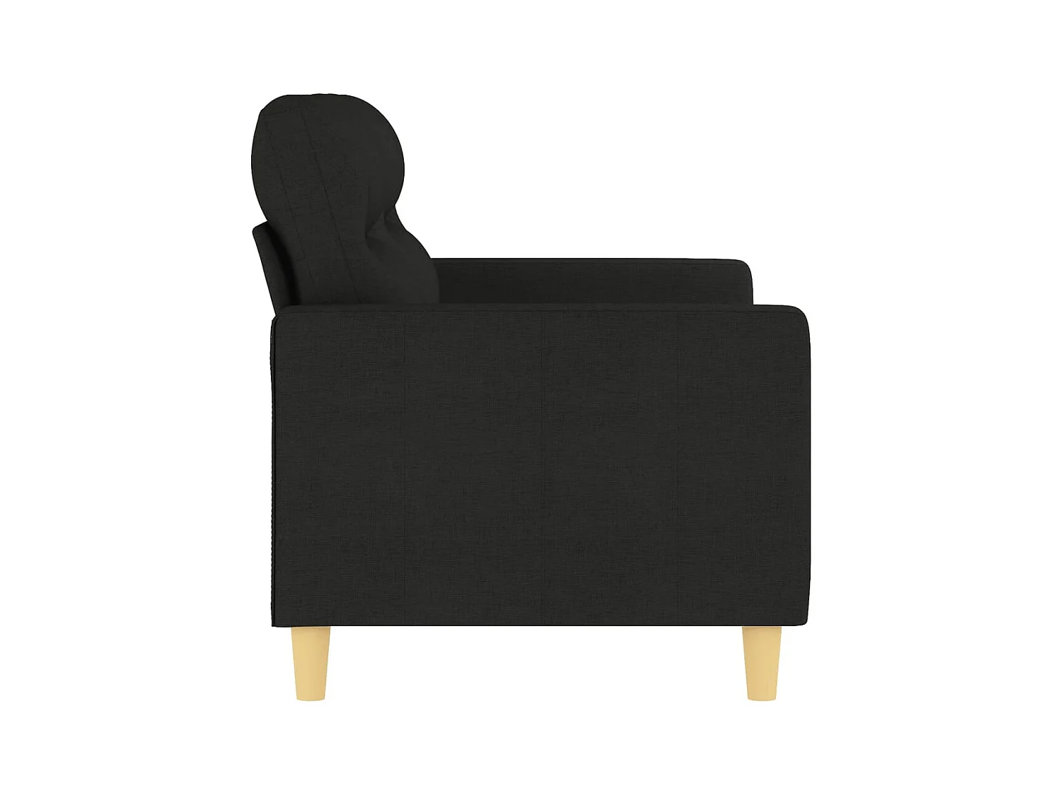 2-Sitzer-Sofa | Wohnzimmersofa Schwarz 120 cm Stoff -gkd363648