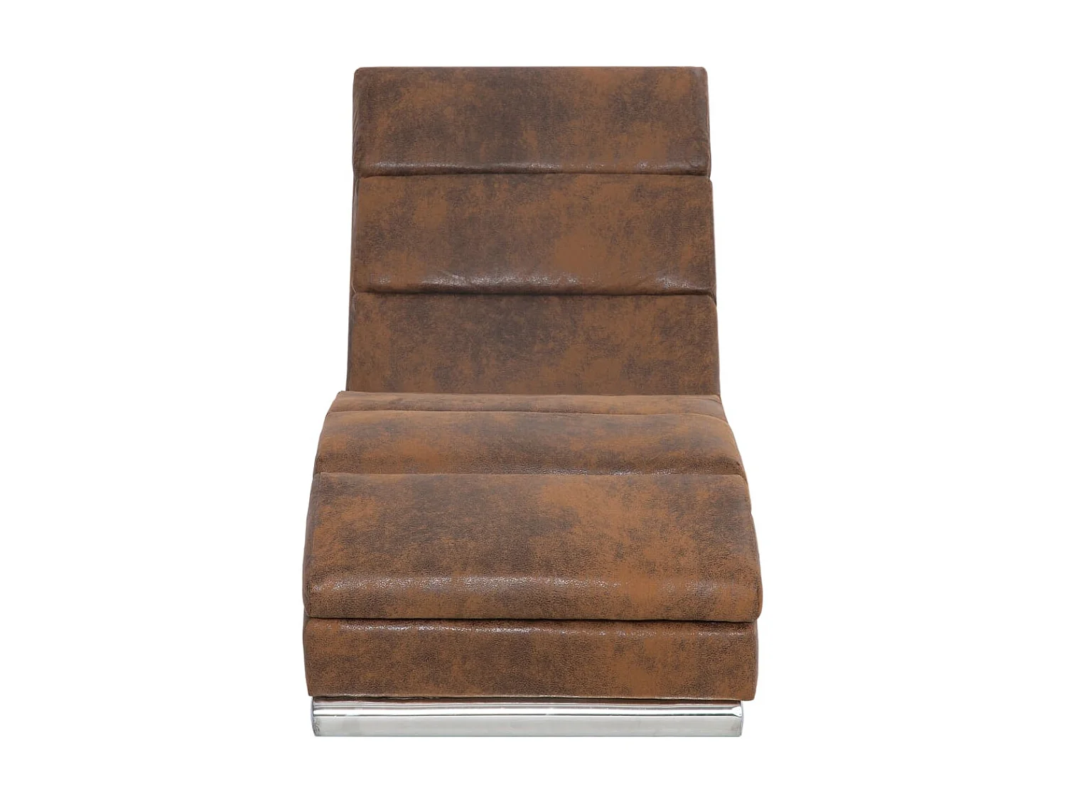 Diván de piel de ante artificial marrón PWFG30440