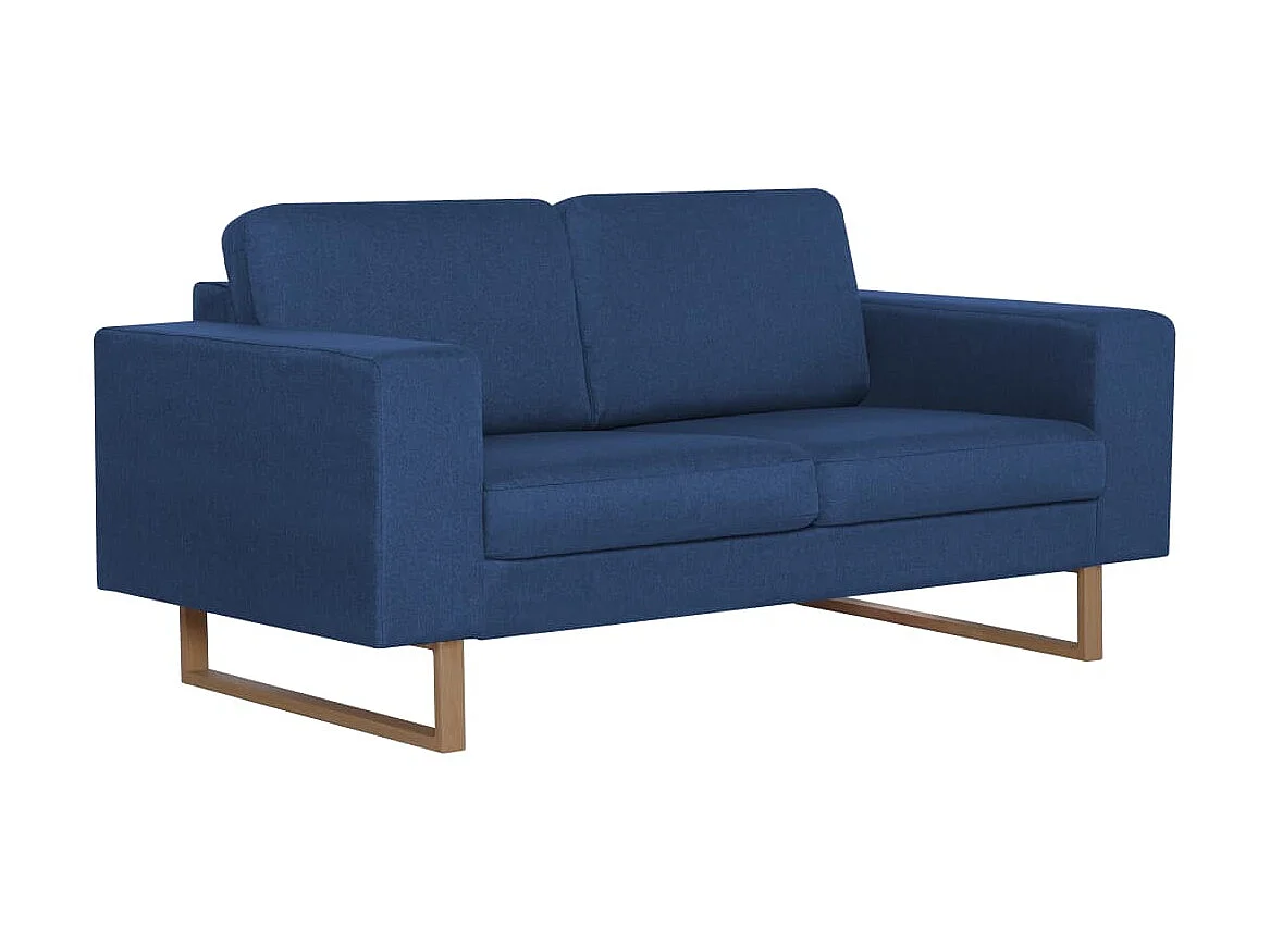 2-Sitzer-Sofa | Wohnzimmersofa Stoff Blau -gkd919130