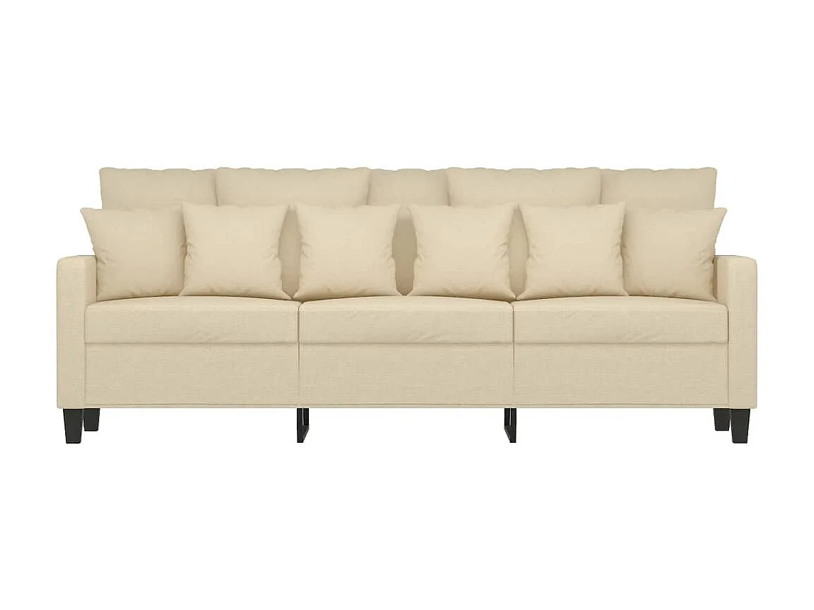 Canapé à 3 places Crème 180 cm Tissu LODW74366