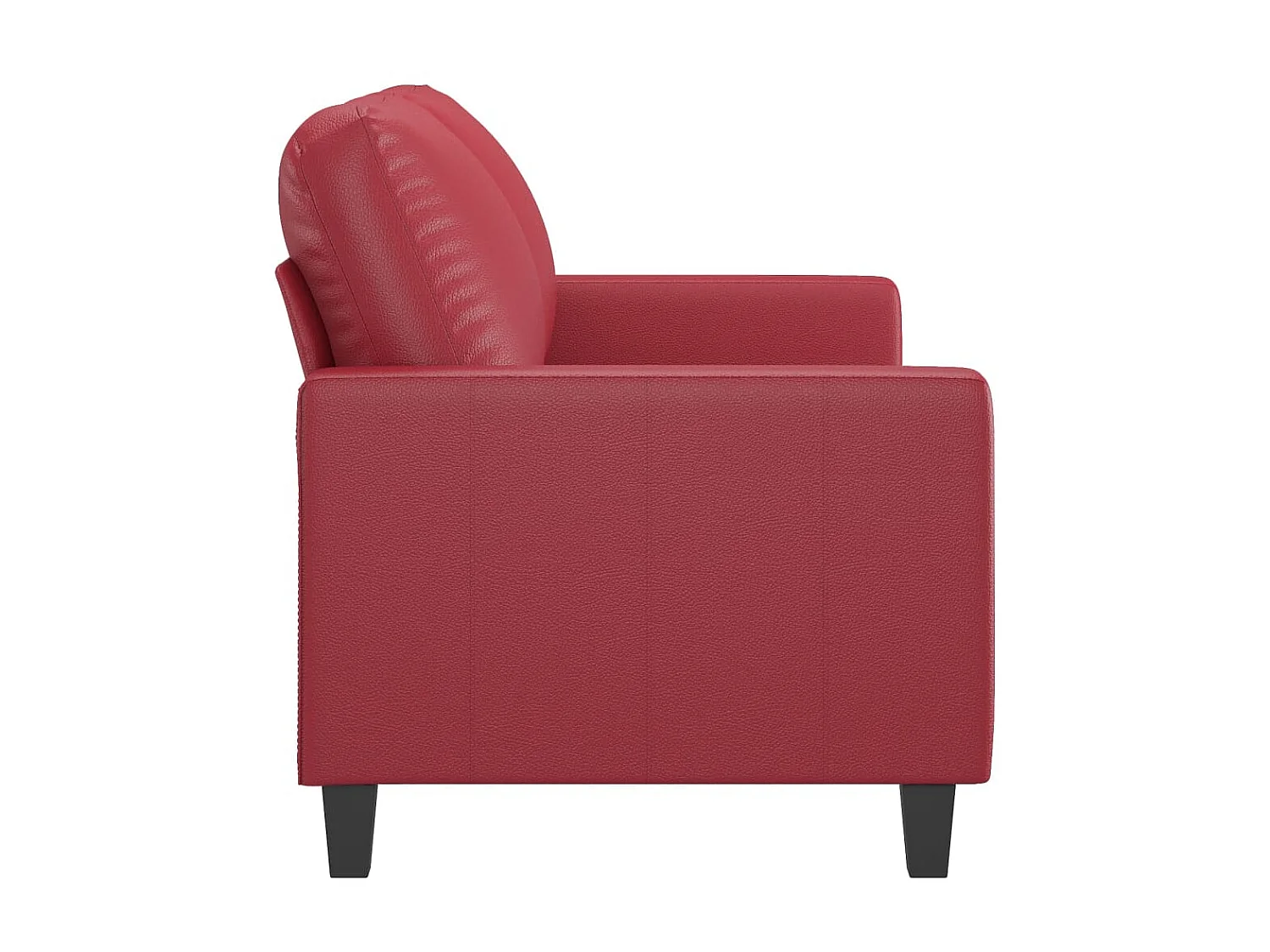 Canapé à 2 places Rouge bordeaux 120 cm Similicuir OLA6656