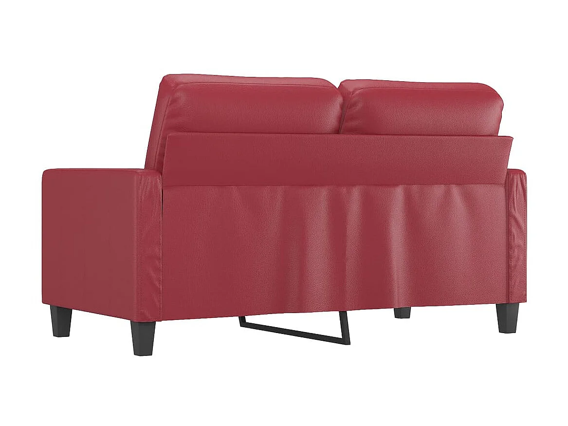 Canapé à 2 places Rouge bordeaux 120 cm Similicuir OLA6656