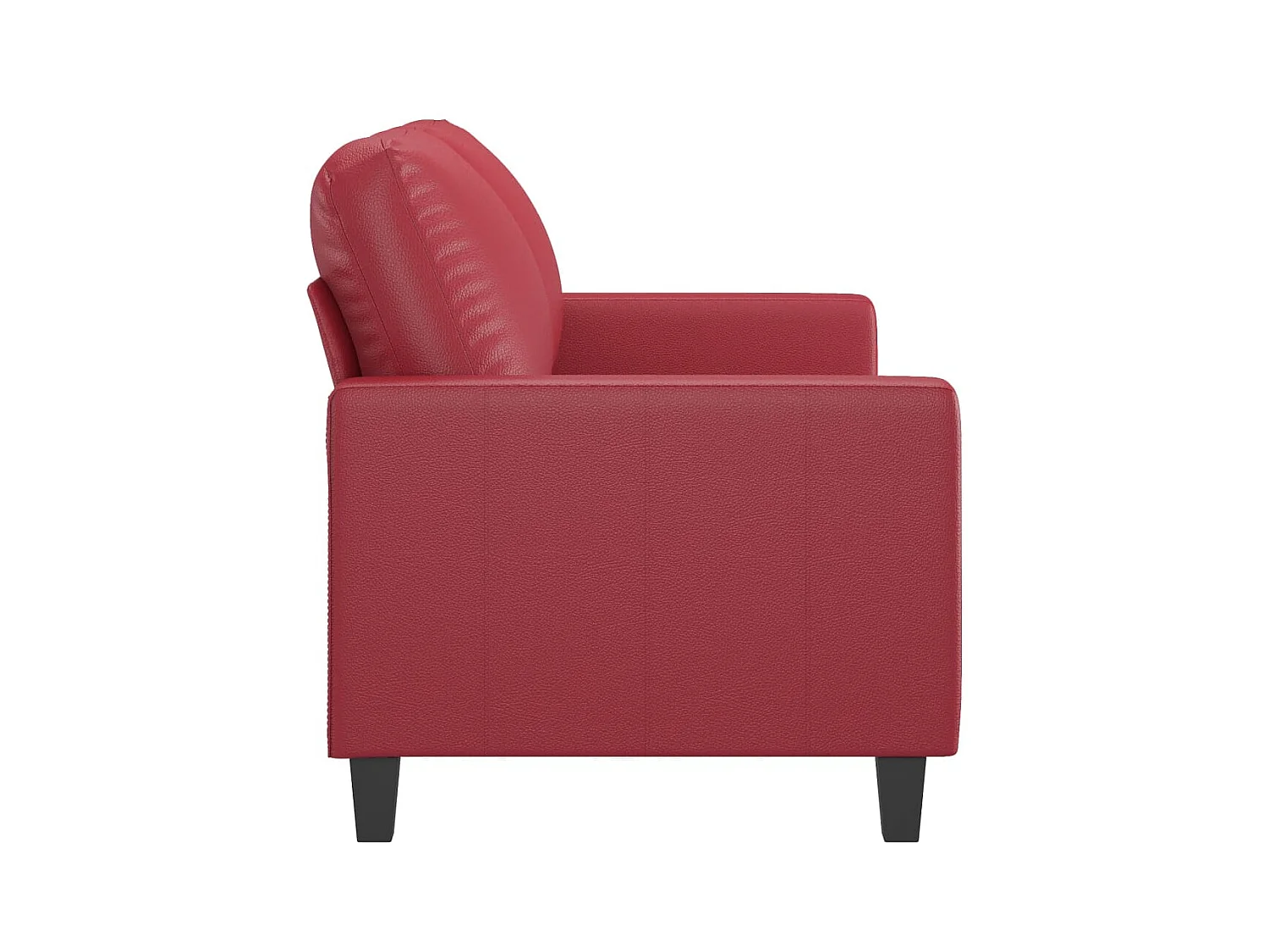 Canapé à 2 places Rouge bordeaux 120 cm Similicuir OLA6656