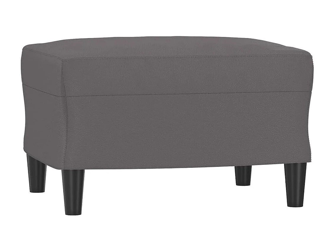 Canapé à 3 places avec repose-pieds Gris 180 cm Similicuir LODW64870