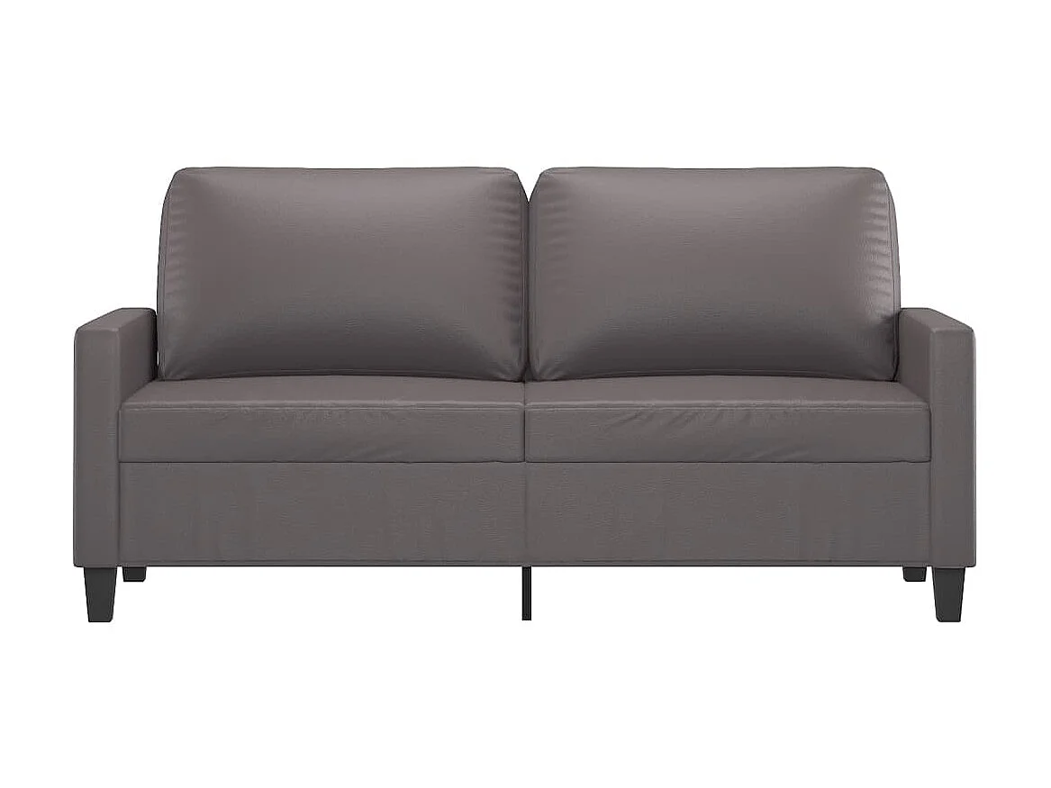 Canapé à 2 places Gris 140 cm Similicuir OLA8525