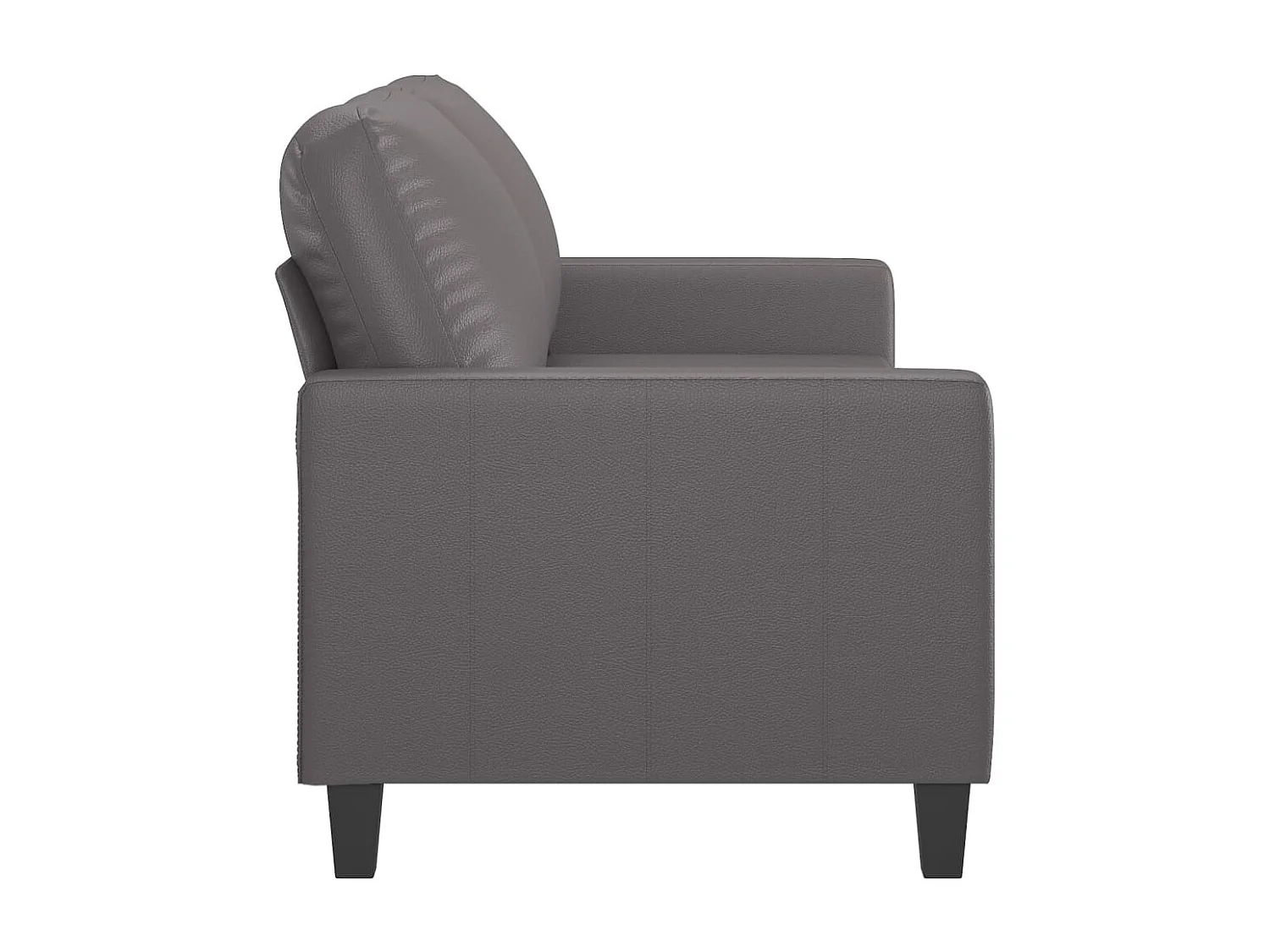 Canapé à 2 places Gris 140 cm Similicuir OLA8525