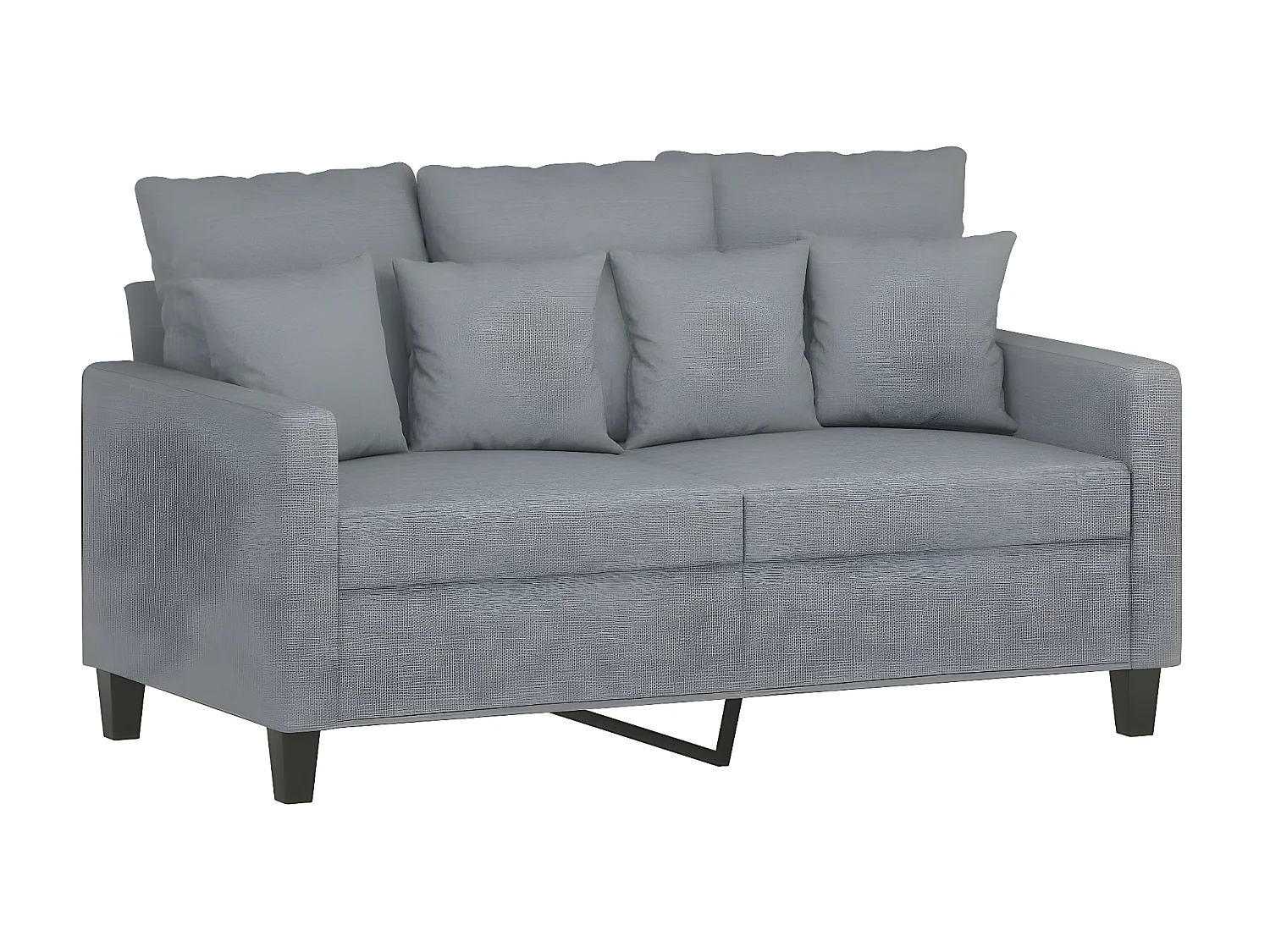 Canapé à 2 places Gris clair 120 cm Tissu LODW14100