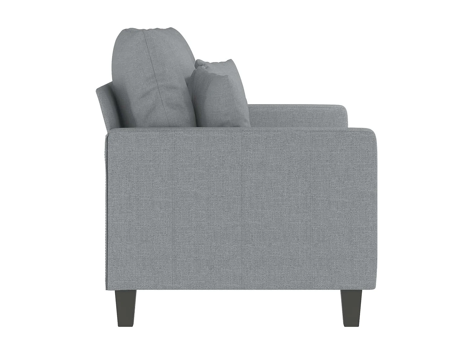 Canapé à 2 places Gris clair 120 cm Tissu LODW14100