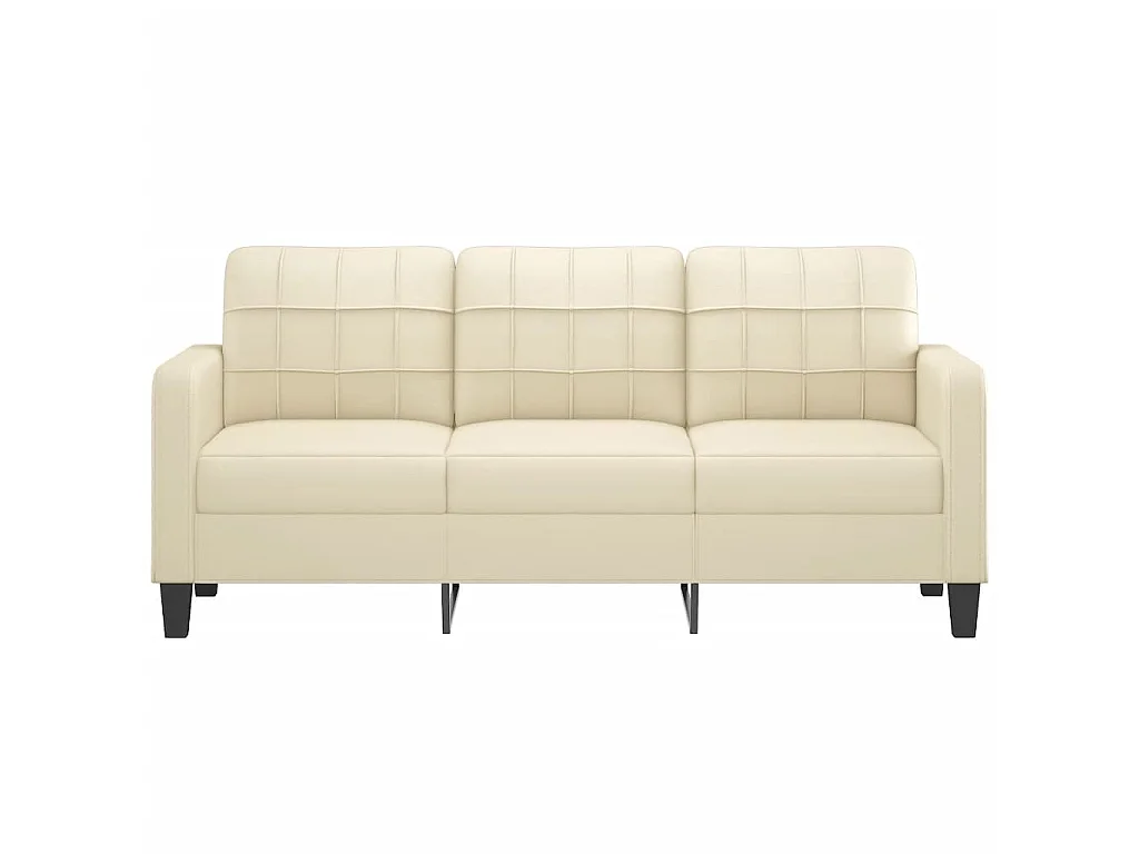 Canapé à 3 places Crème 180 cm Similicuir OID6293