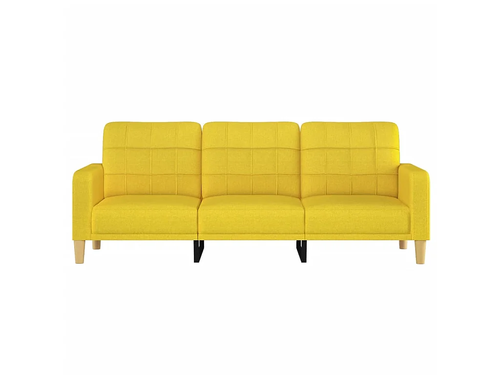 Canapé à 3 places Jaune clair 180 cm Tissu OID5308