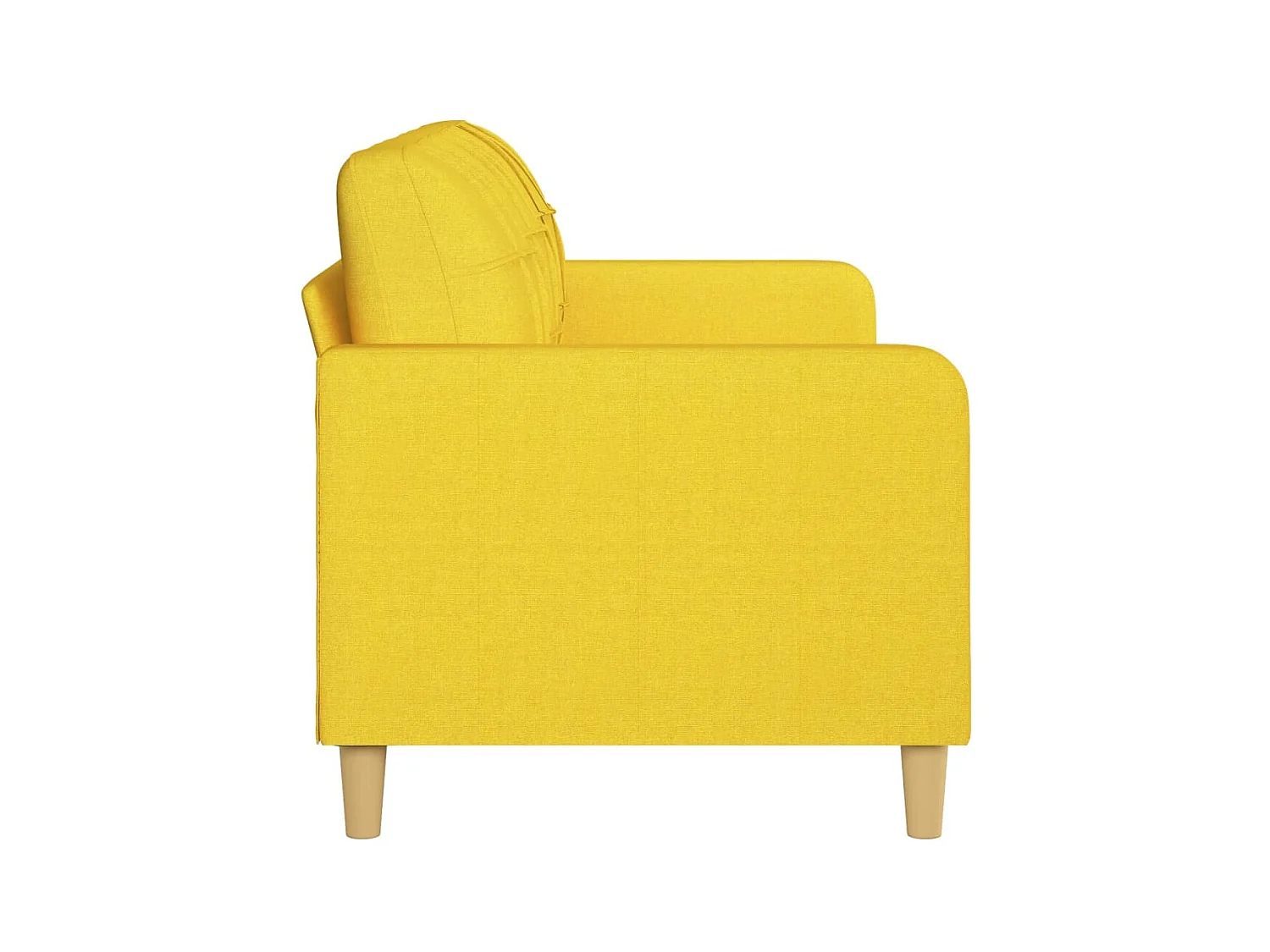 Driezitsbank 180 cm stof lichtgeel NL444493