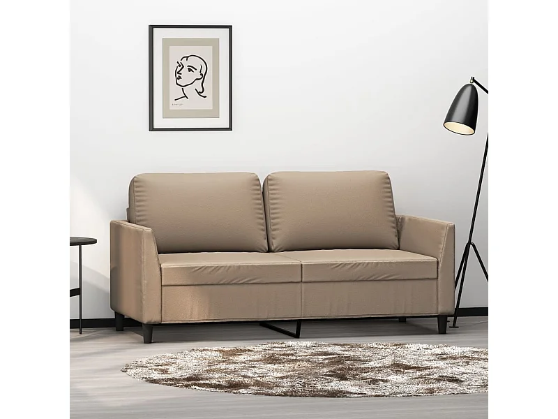 2-Sitzer-Sofa | Wohnzimmersofa Cappuccino-Braun 140 cm Kunstleder -gkd781213