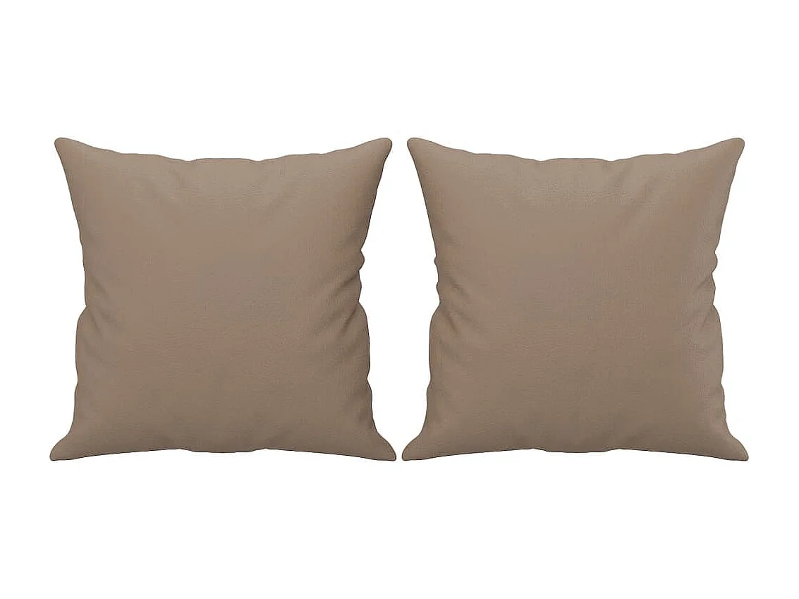 2-Sitzer-Sofa | Wohnzimmersofa mit Zierkissen Cappuccino-Braun 120 cm Kunstleder -gkd640387