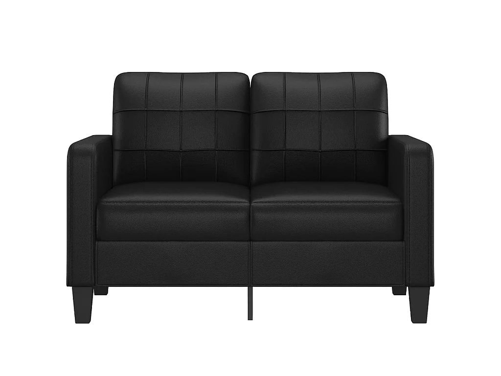 Canapé à 2 places Noir 120 cm Similicuir OID5232