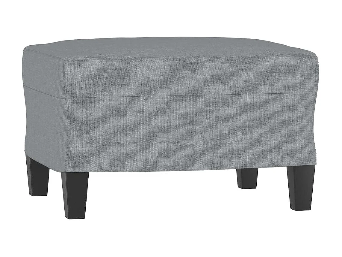 Canapé à 3 places avec repose-pieds Gris clair 180 cm Tissu LODW58045